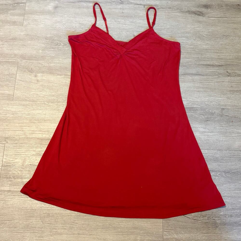 Pajamagram Red Camisole Slip 1X Plus Size Spaghetti Strap NWOT